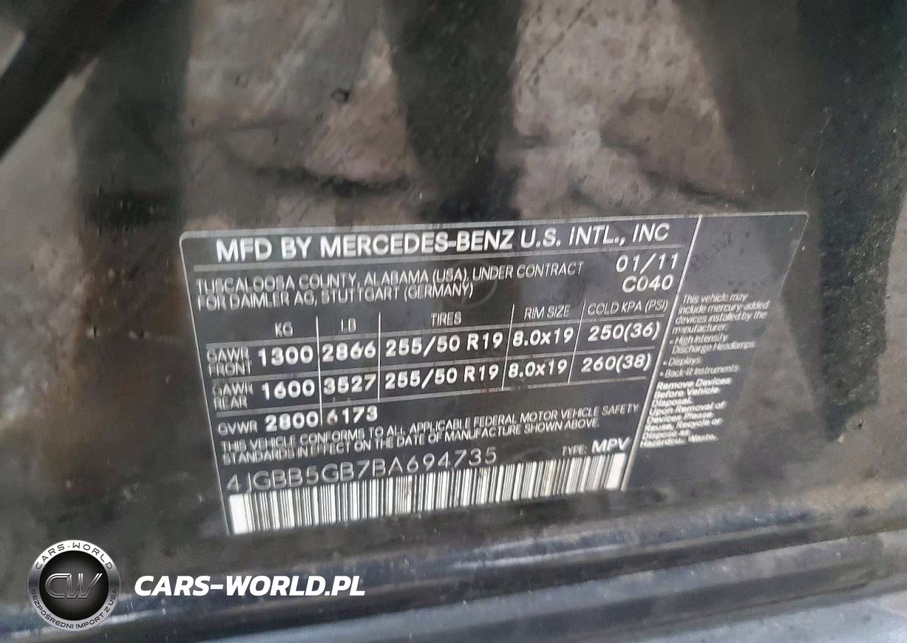 2011 Mercedes-Benz Ml 350 VIN:4JGBB5GB7BA694735 - 14