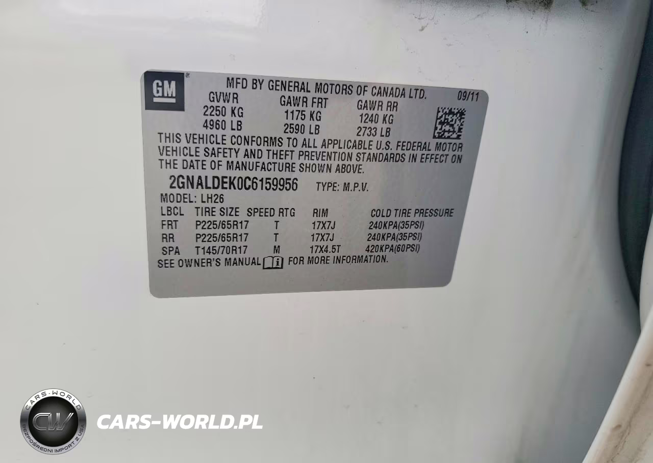 2012 Chevrolet Equinox Lt VIN:2GNALDEK0C6159956 - 12
