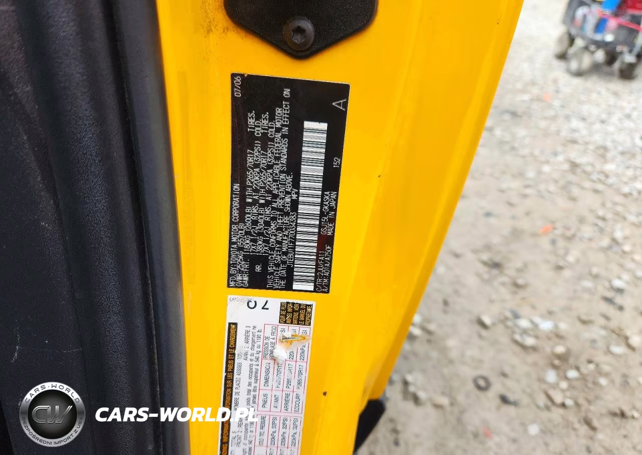 2007 Toyota Fj Cruiser Base VIN:JTEBU11F770034383 - 13