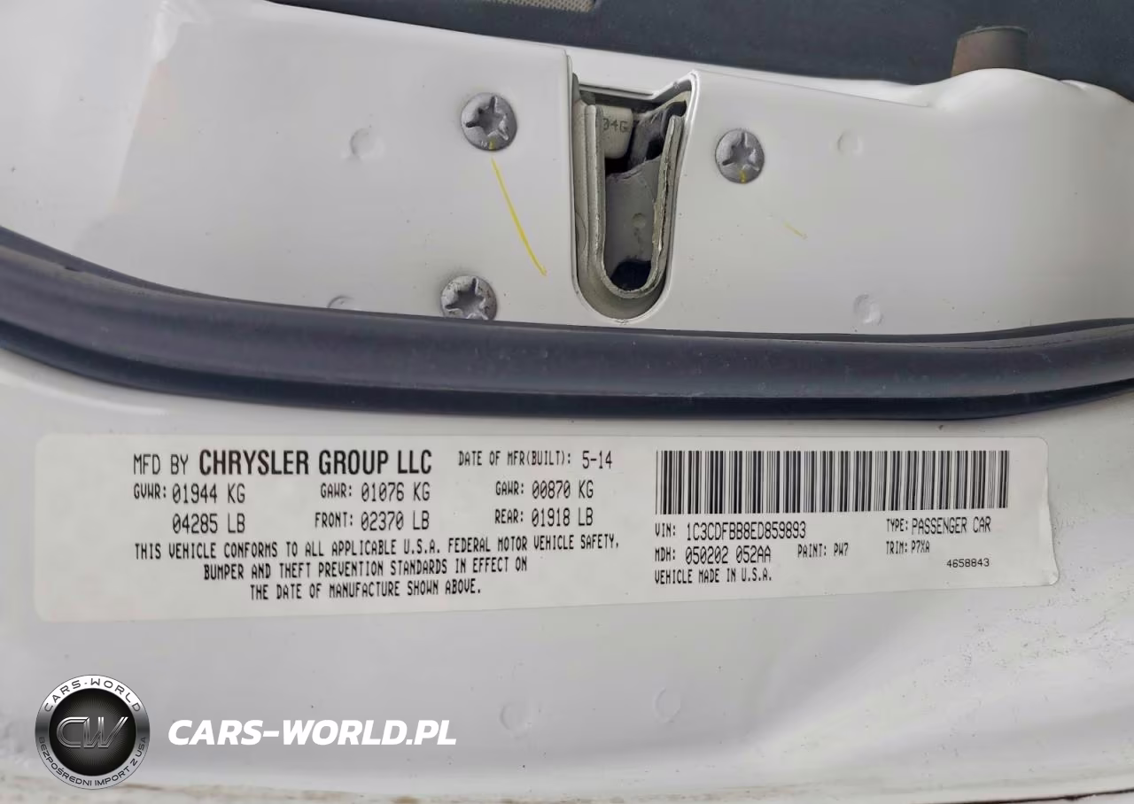 2014 Dodge Dart Sxt VIN:1C3CDFBB8ED859893 - 13