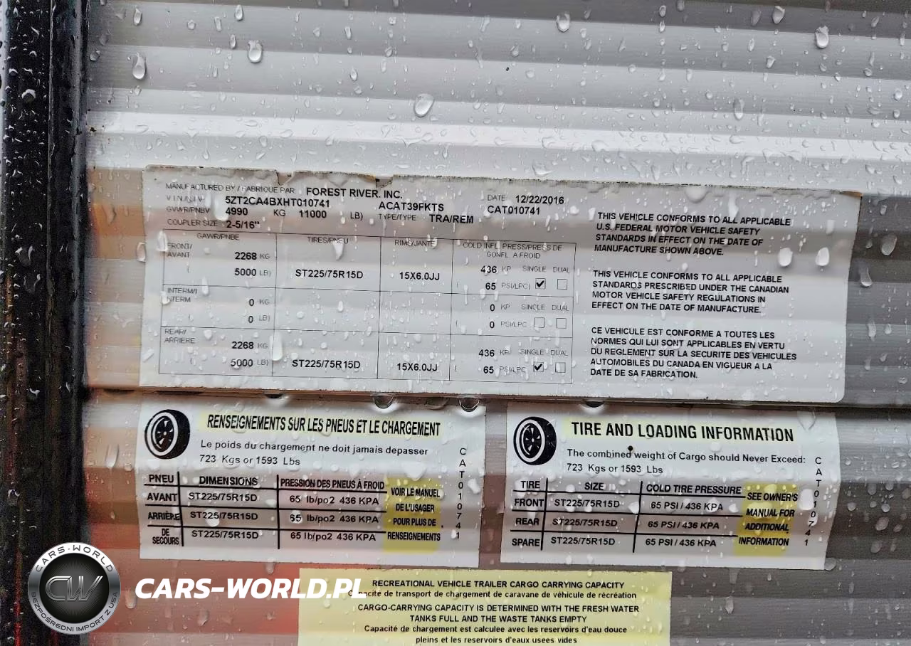 2017 Forester River Recreational Vehicle (Rv) VIN:5ZT2CA4BXHT010741 - 10