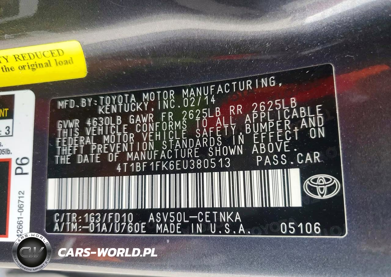2014 Toyota Camry Le VIN:4T1BF1FK6EU380513 - 13
