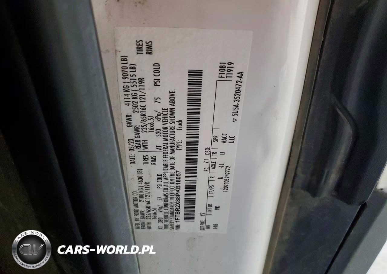 2023 Ford Transit 250 Delivery Van VIN:1FTBR2X88PKB18057 - 13