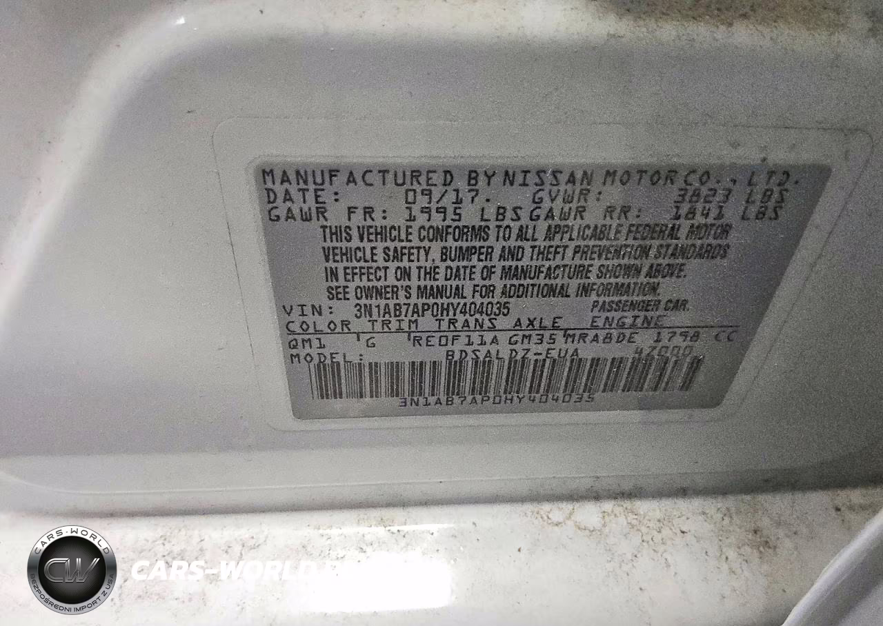 2017 Nissan Sentra Sv VIN:3N1AB7AP0HY404035 - 12