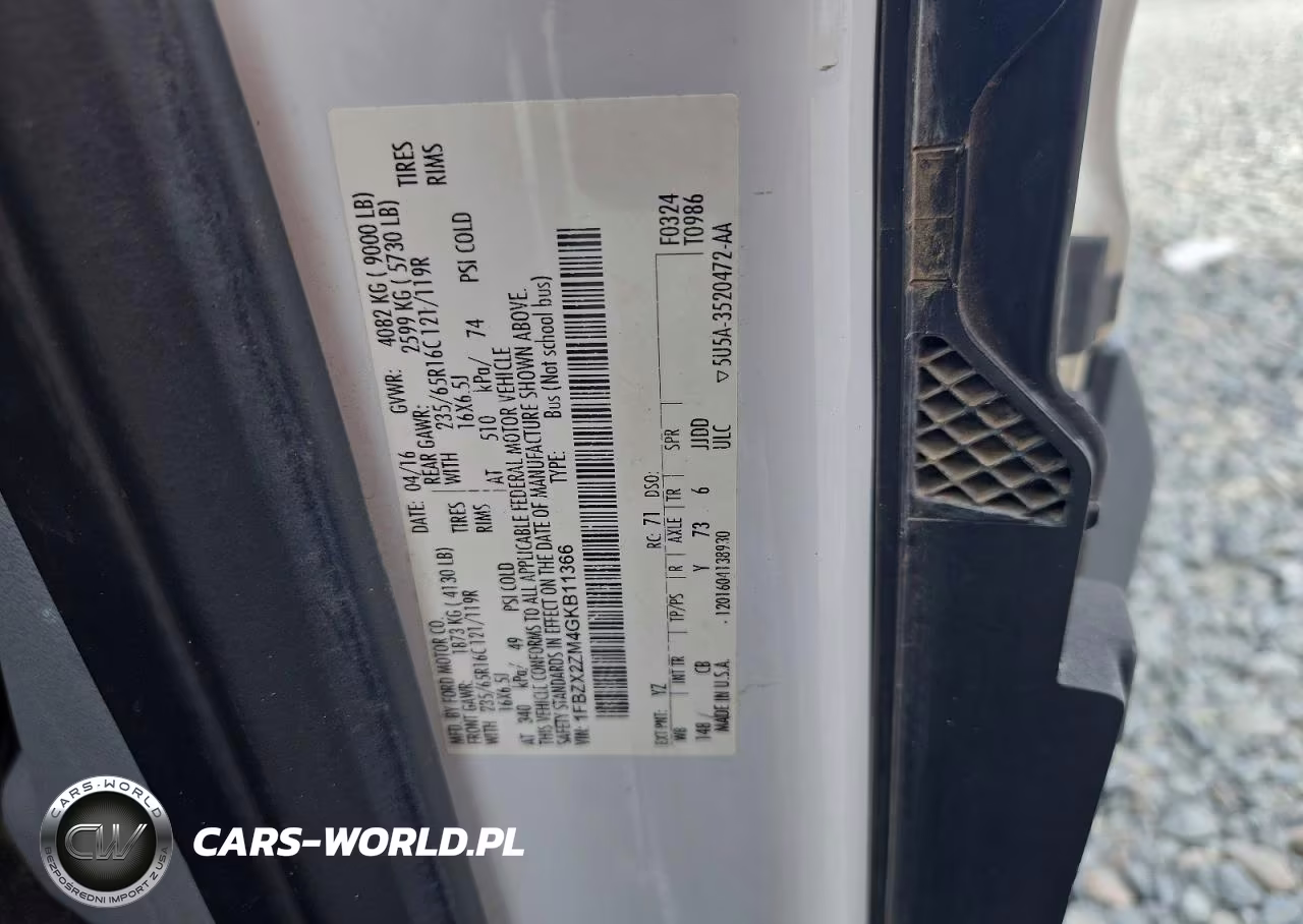 2016 Ford Transit-350 Xl-Xlt VIN:1FBZX2ZM4GKB11366 - 14