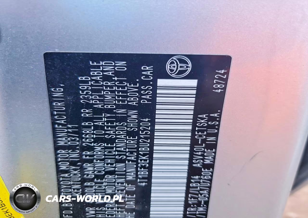 2011 Toyota Camry Se VIN:4T1BF3EK1BU215204 - 12