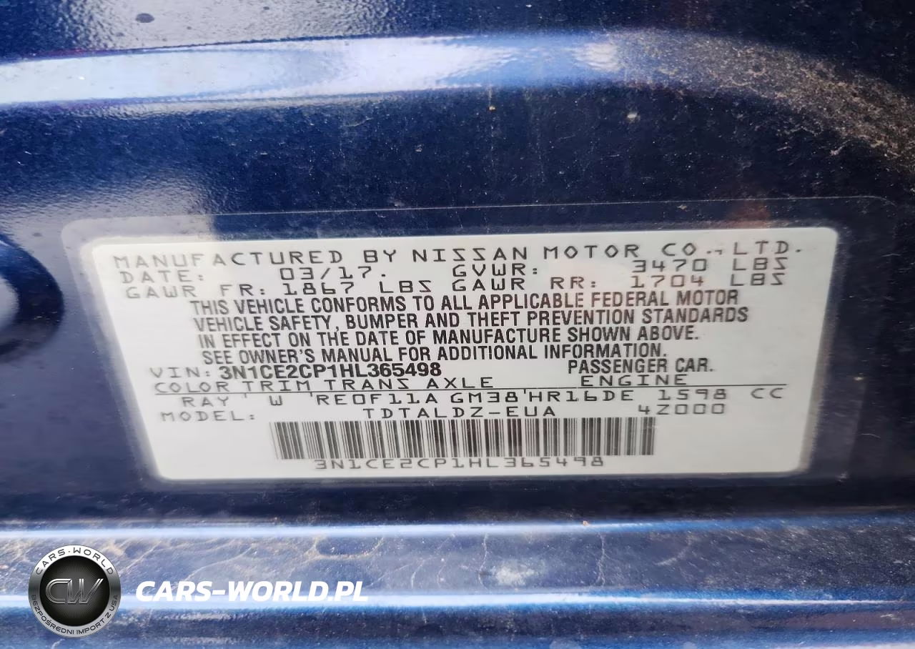 2017 Nissan Versa Note Sv VIN:3N1CE2CP1HL365498 - 12
