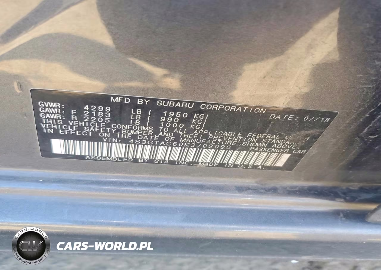 2019 Subaru Impreza Premium VIN:4S3GTAC60K3702090 - 12