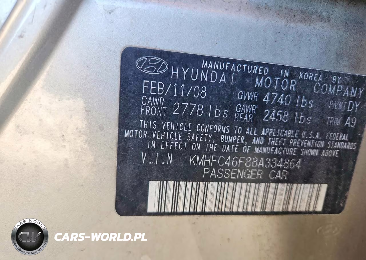 2008 Hyundai Azera Limited VIN:KMHFC46F88A334864 - 12