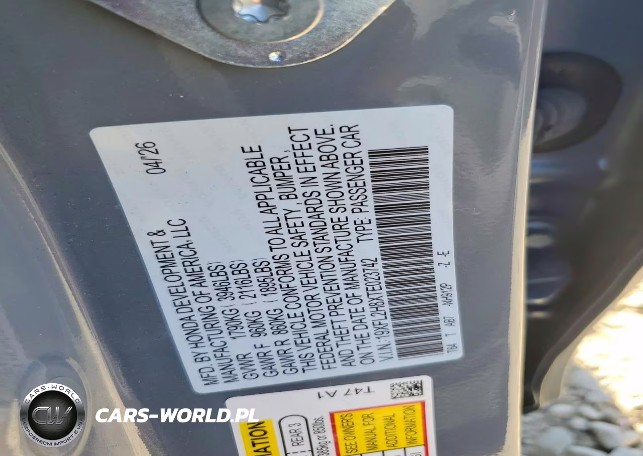 2026 Honda Civic Sport VIN:19XFL2H8XTE023742 - 13