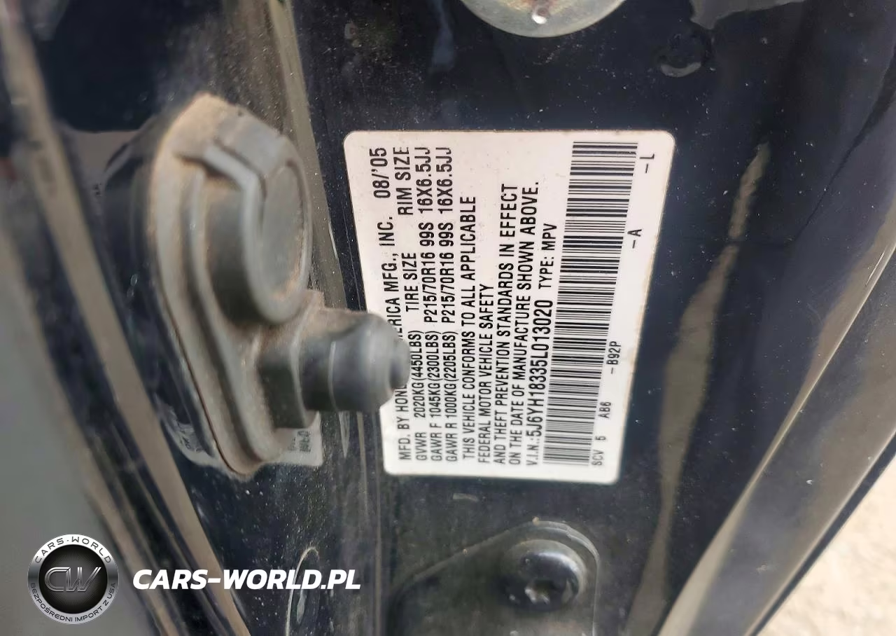 2005 Honda Element Lx VIN:5J6YH18335L013020 - 13