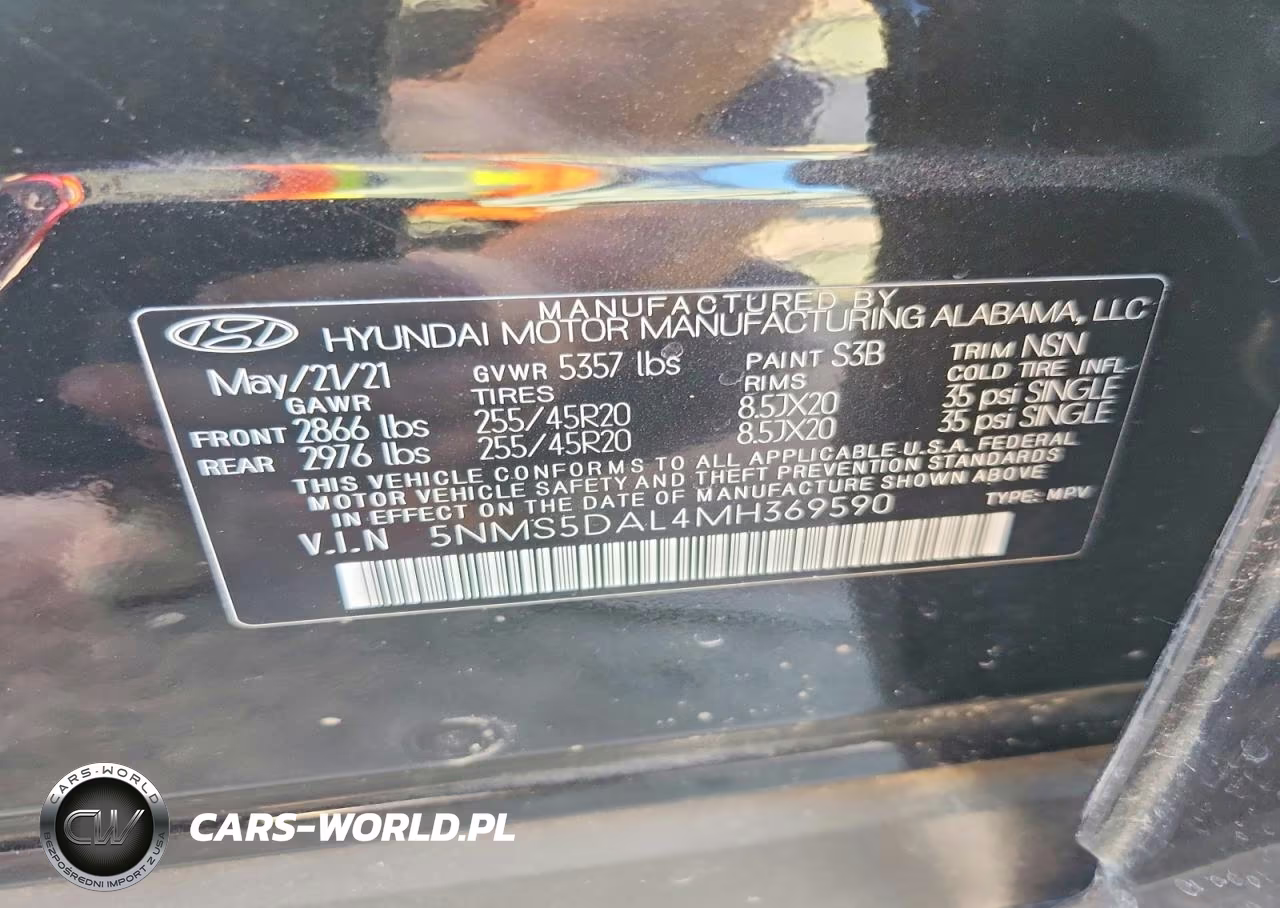 2021 Hyundai Santa Fe Calligraphy VIN:5NMS5DAL4MH369590 - 14