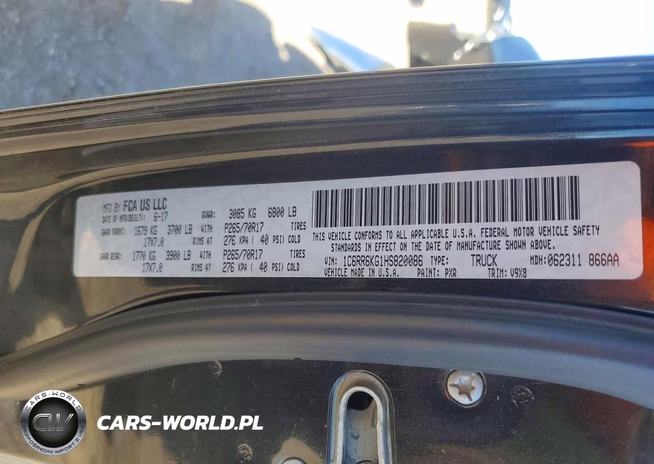 2017 Ram 1500 St VIN:1C6RR6KG1HS820086 - 12
