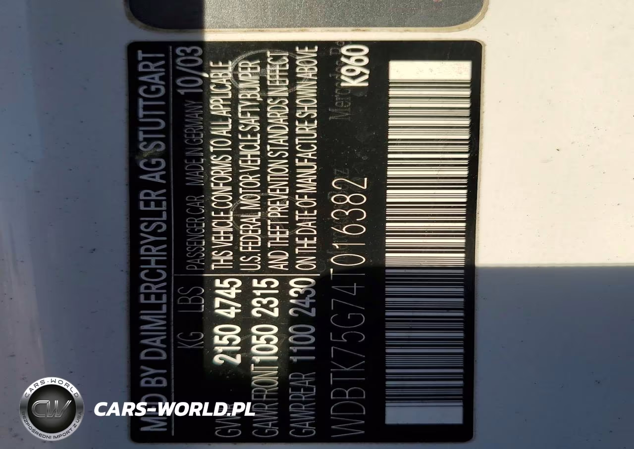 2004 Mercedes-Benz Clk 500 VIN:WDBTK75G74T016382 - 12