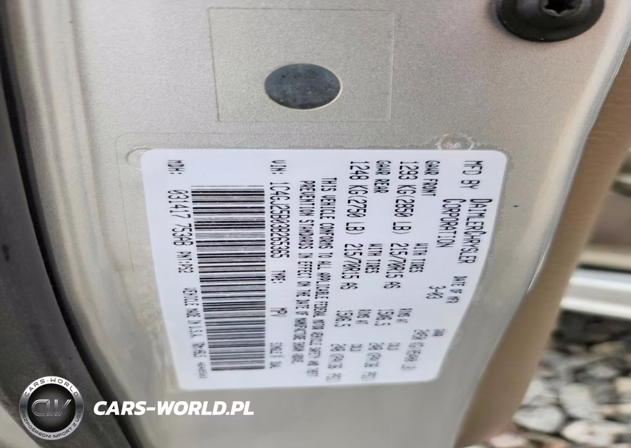 2003 Chrysler Voyager VIN:1C4GJ25B03B265365 - 13