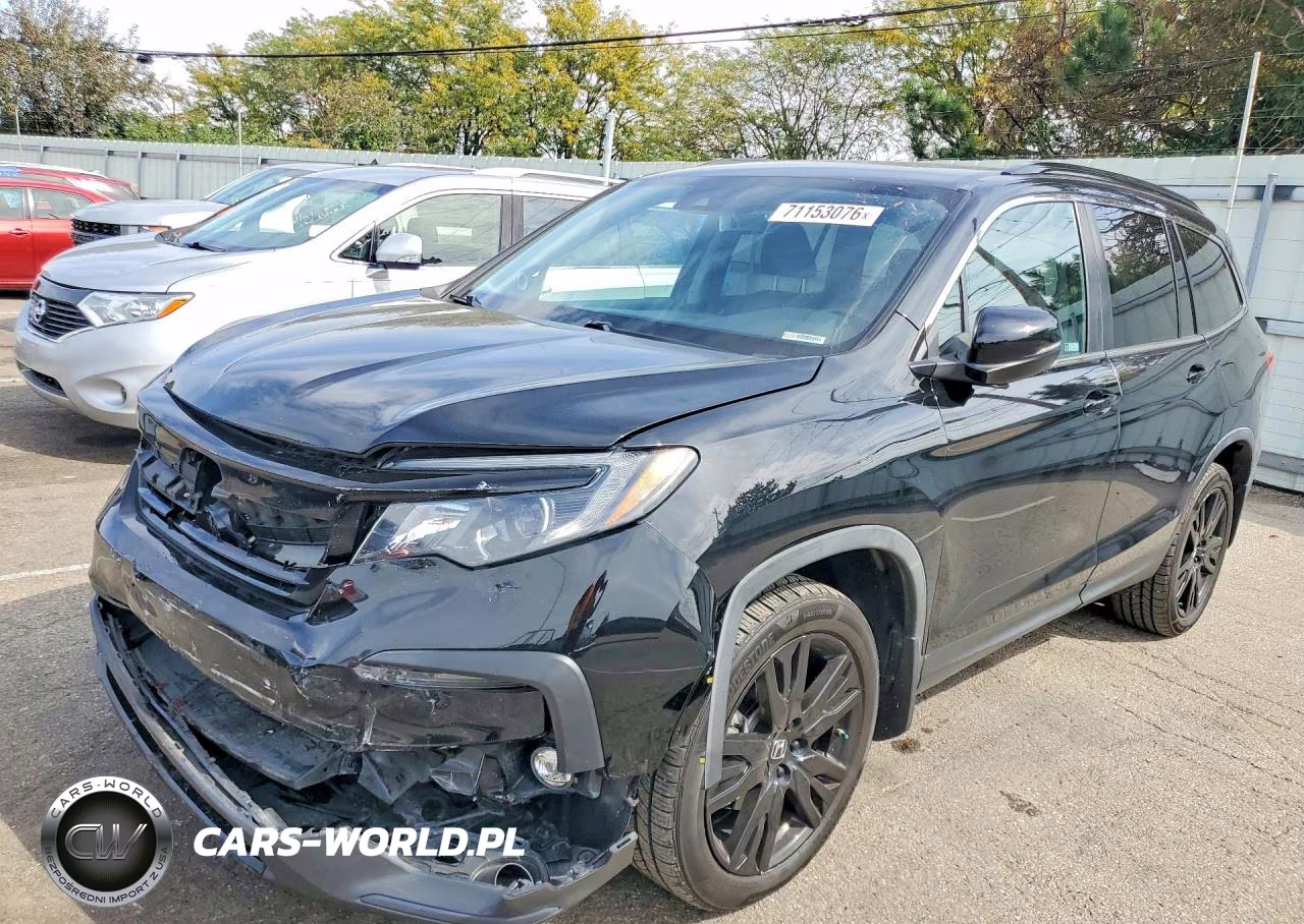 2022 Honda Pilot Se VIN:5FNYF6H20NB014094 - 1