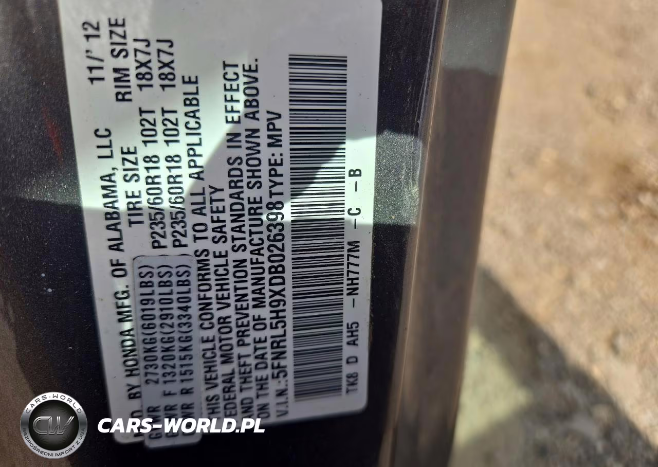 2013 Honda Odyssey Touring VIN:5FNRL5H9XDB026398 - 13