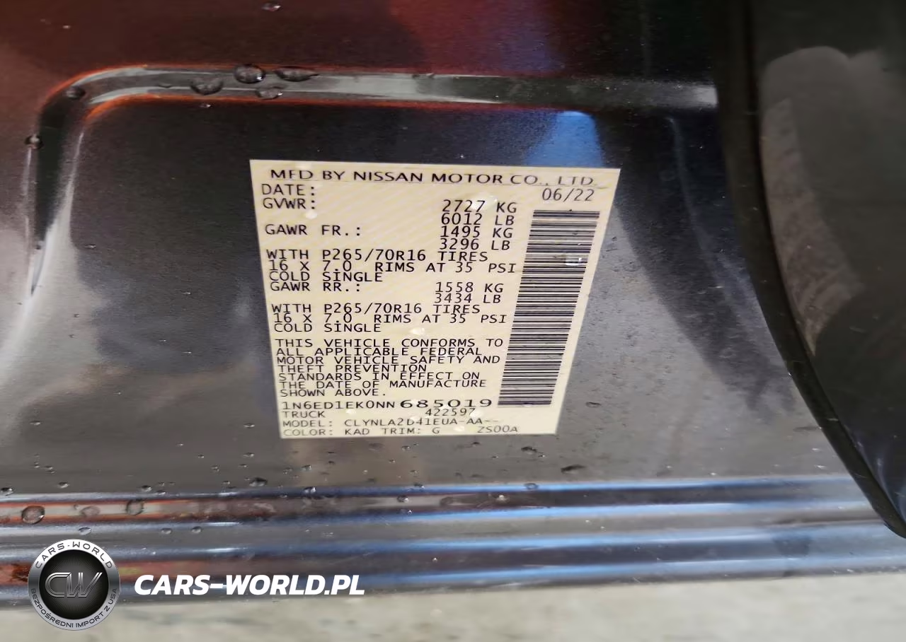2022 Nissan Frontier S VIN:1N6ED1EK0NN685019 - 12