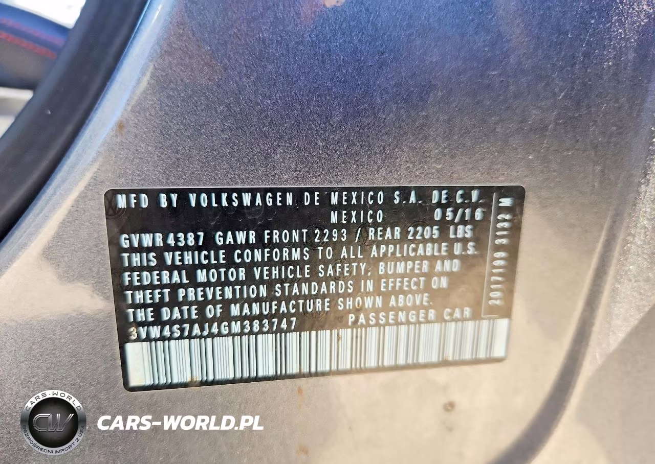2016 Volkswagen Jetta Gli VIN:3VW4S7AJ4GM383747 - 12