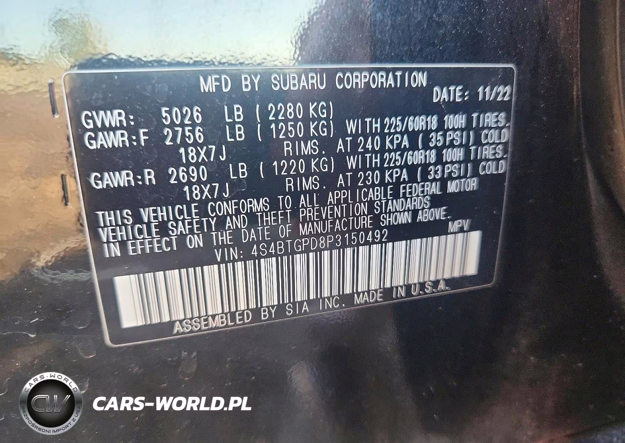 2023 Subaru Outback Touring VIN:4S4BTGPD8P3150492 - 13