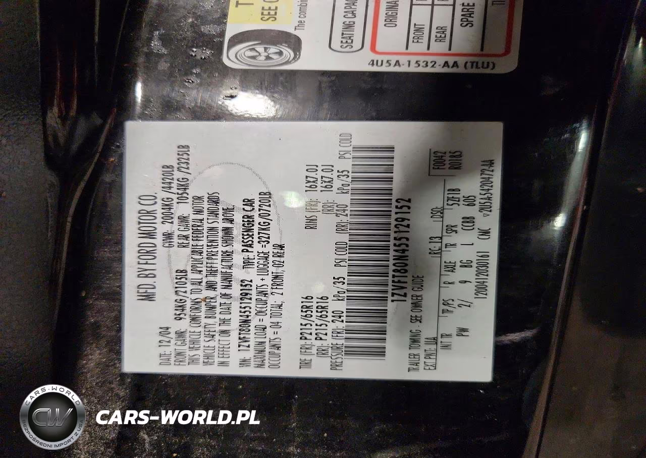 2005 Ford Mustang VIN:1ZVFT80N455129152 - 12