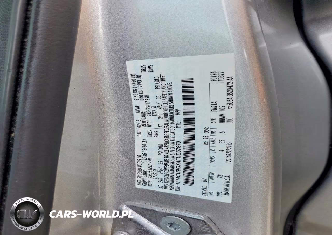 2015 Ford Escape Se VIN:1FMCU9GX4FUB67970 - 13