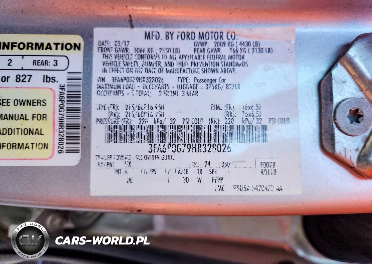 2017 Ford Fusion S VIN:3FA6P0G79HR328026 - 13