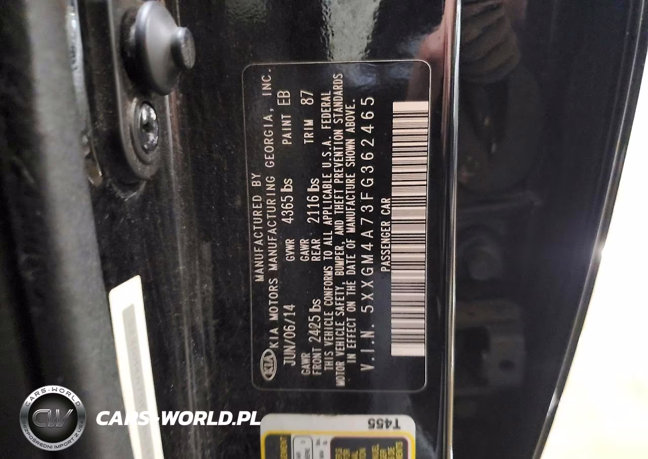 2015 Kia Optima Lx VIN:5XXGM4A73FG362465 - 13