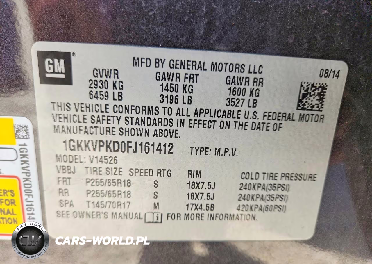 2015 GMC Acadia Sle VIN:1GKKVPKD0FJ161412 - 13