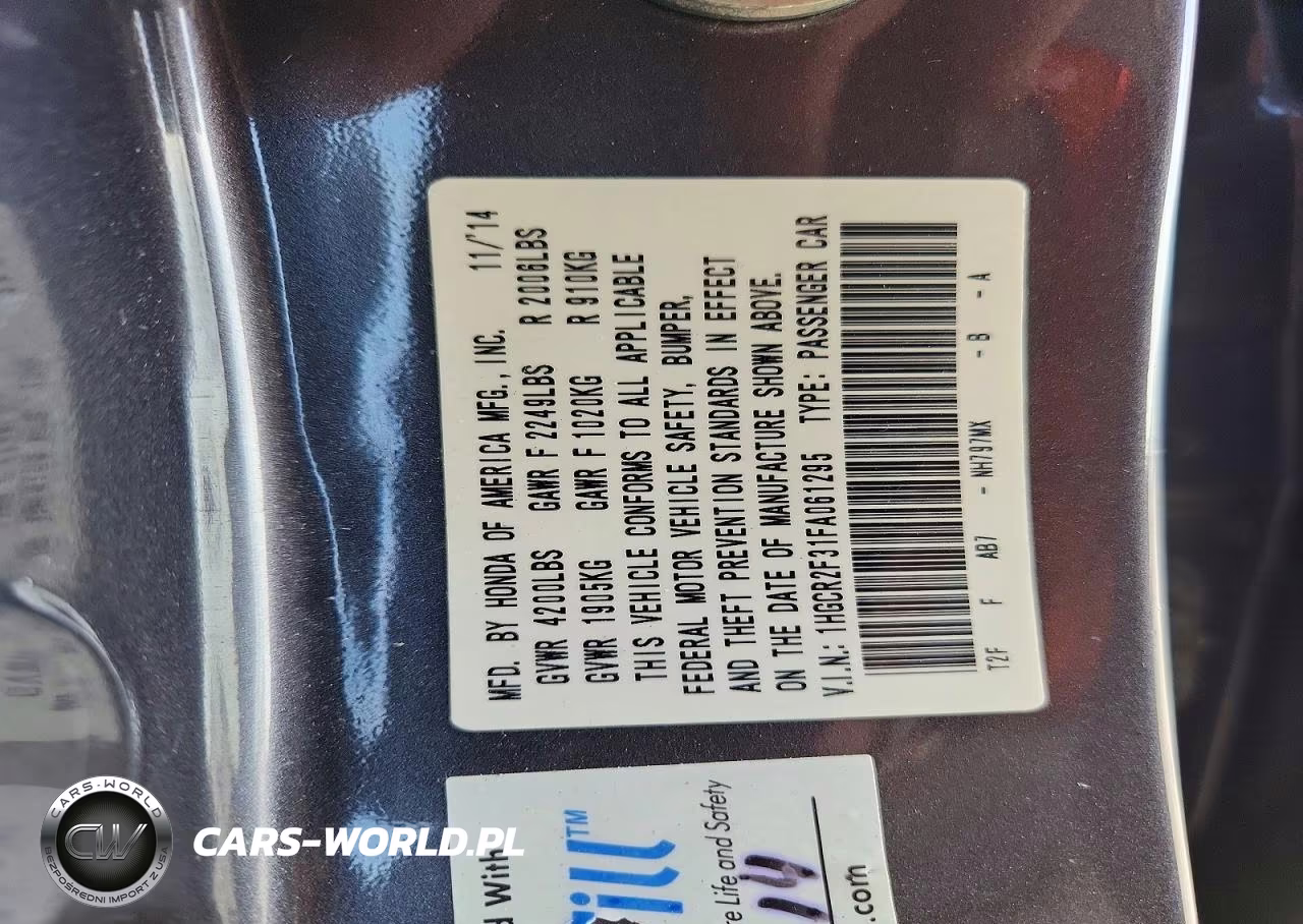 2015 Honda Accord Lx VIN:1HGCR2F31FA061295 - 13