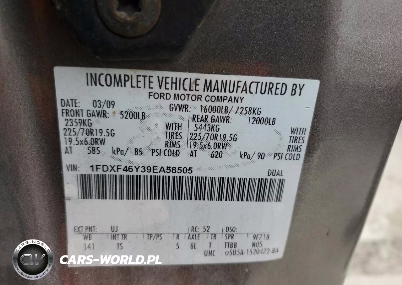 2009 Ford F450 Super Duty VIN:1FDXF46Y39EA58505 - 12