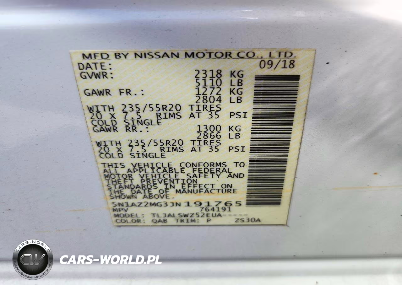 2018 Nissan Murano Platinum VIN:5N1AZ2MG3JN191765 - 13