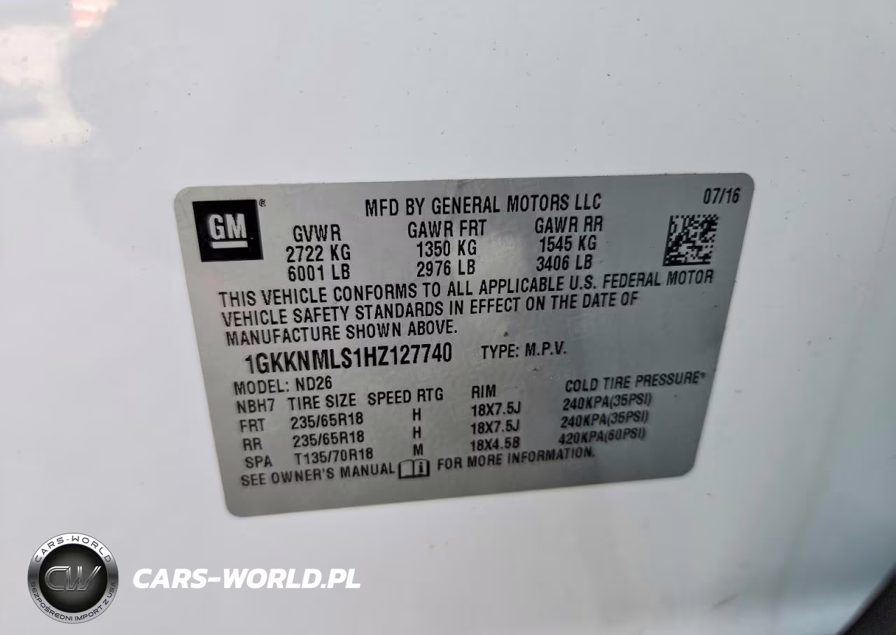 2017 GMC Acadia Slt-1 VIN:1GKKNMLS1HZ127740 - 13