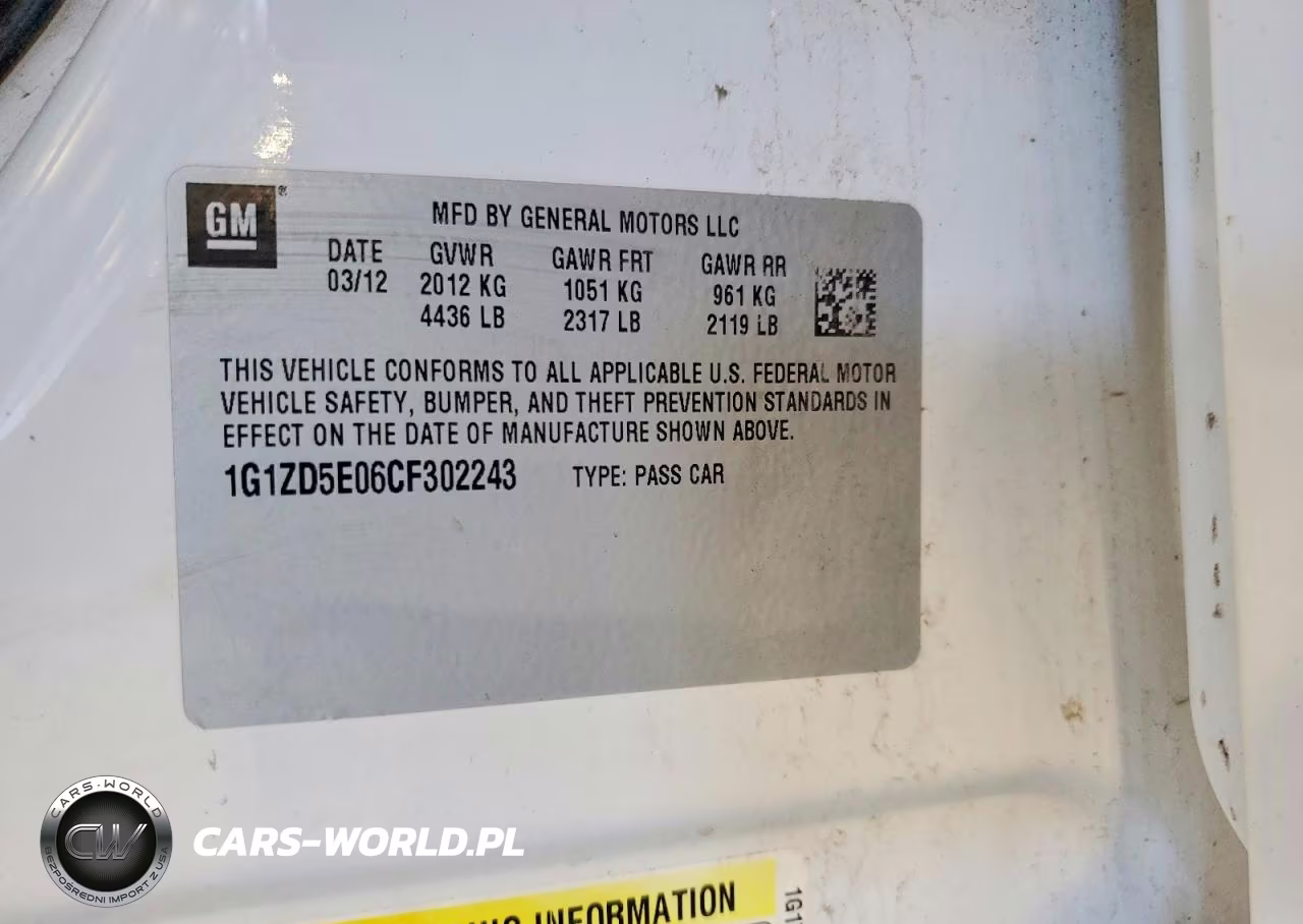 2012 Chevrolet Malibu 2Lt VIN:1G1ZD5E06CF302243 - 12