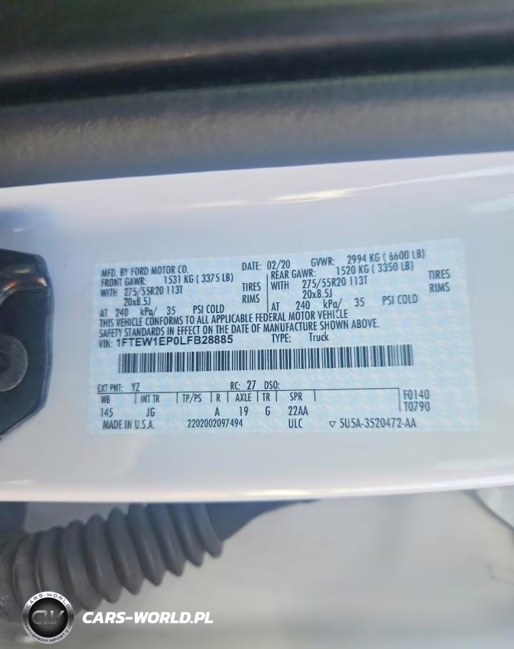 2020 Ford F150 Supercrew VIN:1FTEW1EP0LFB28885 - 12