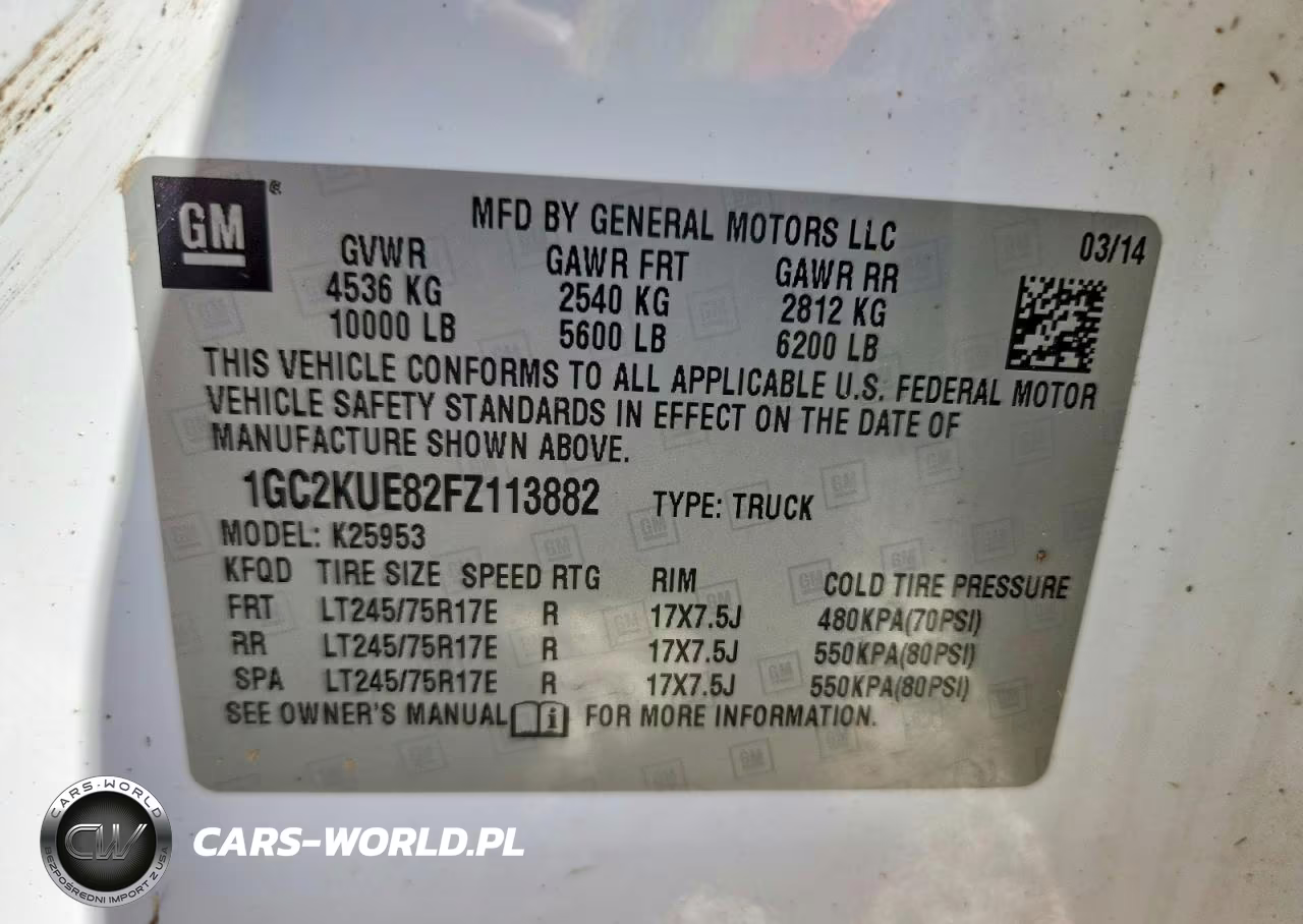 2015 Chevrolet Silverado K2500 Heavy Duty VIN:1GC2KUE82FZ113882 - 12
