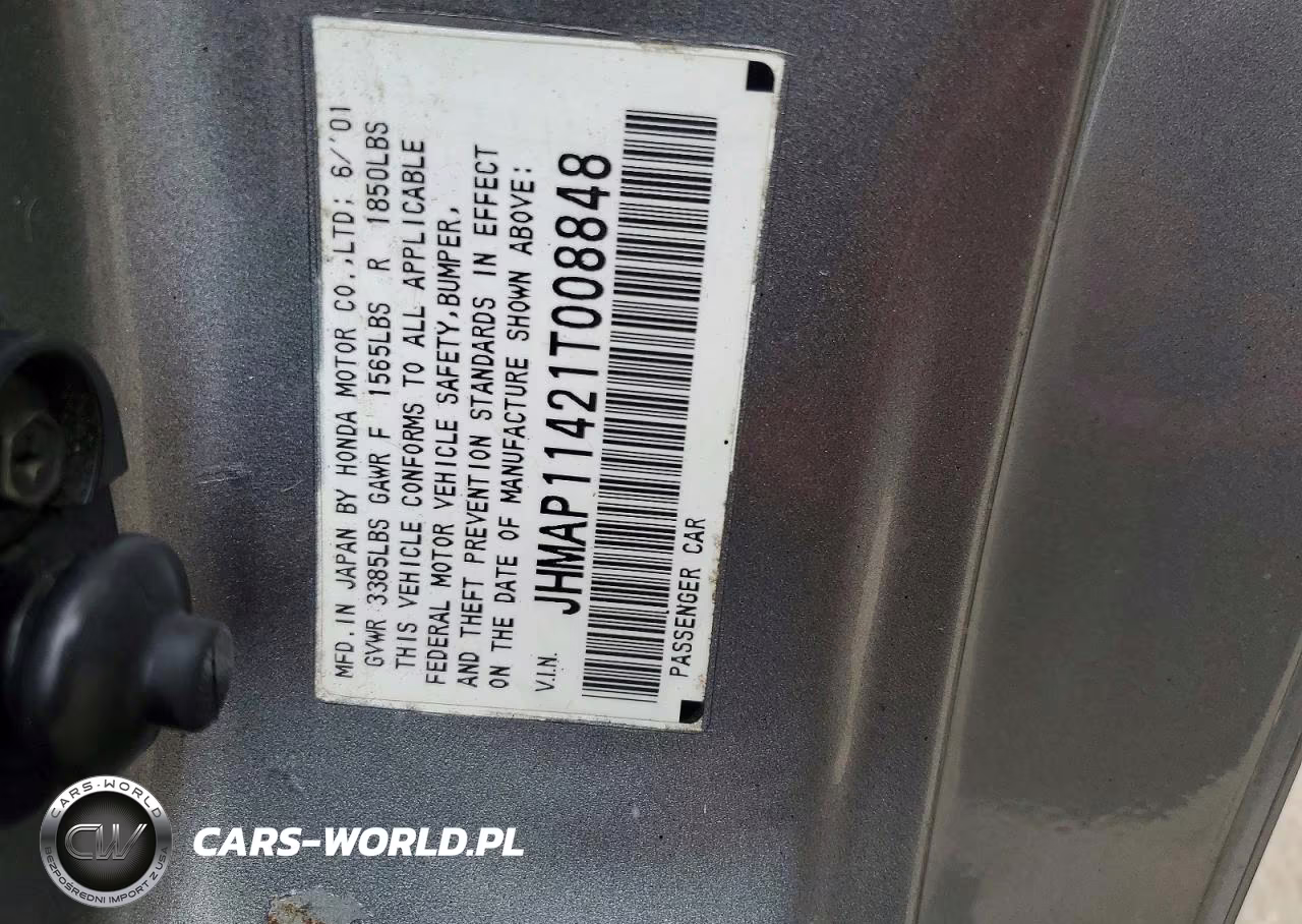 2001 Honda S2000 VIN:JHMAP11421T008848 - 12