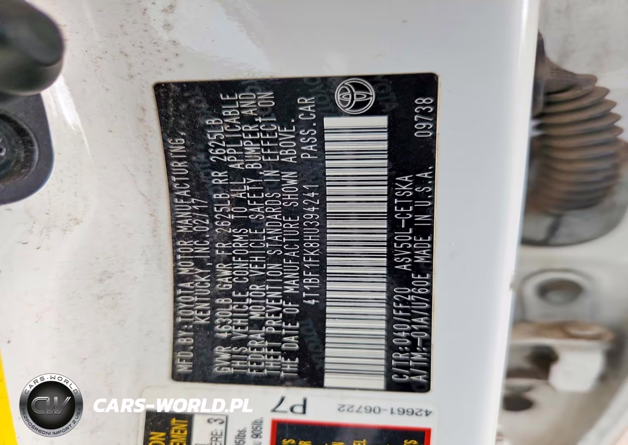 2017 Toyota Camry Se VIN:4T1BF1FK8HU394241 - 12