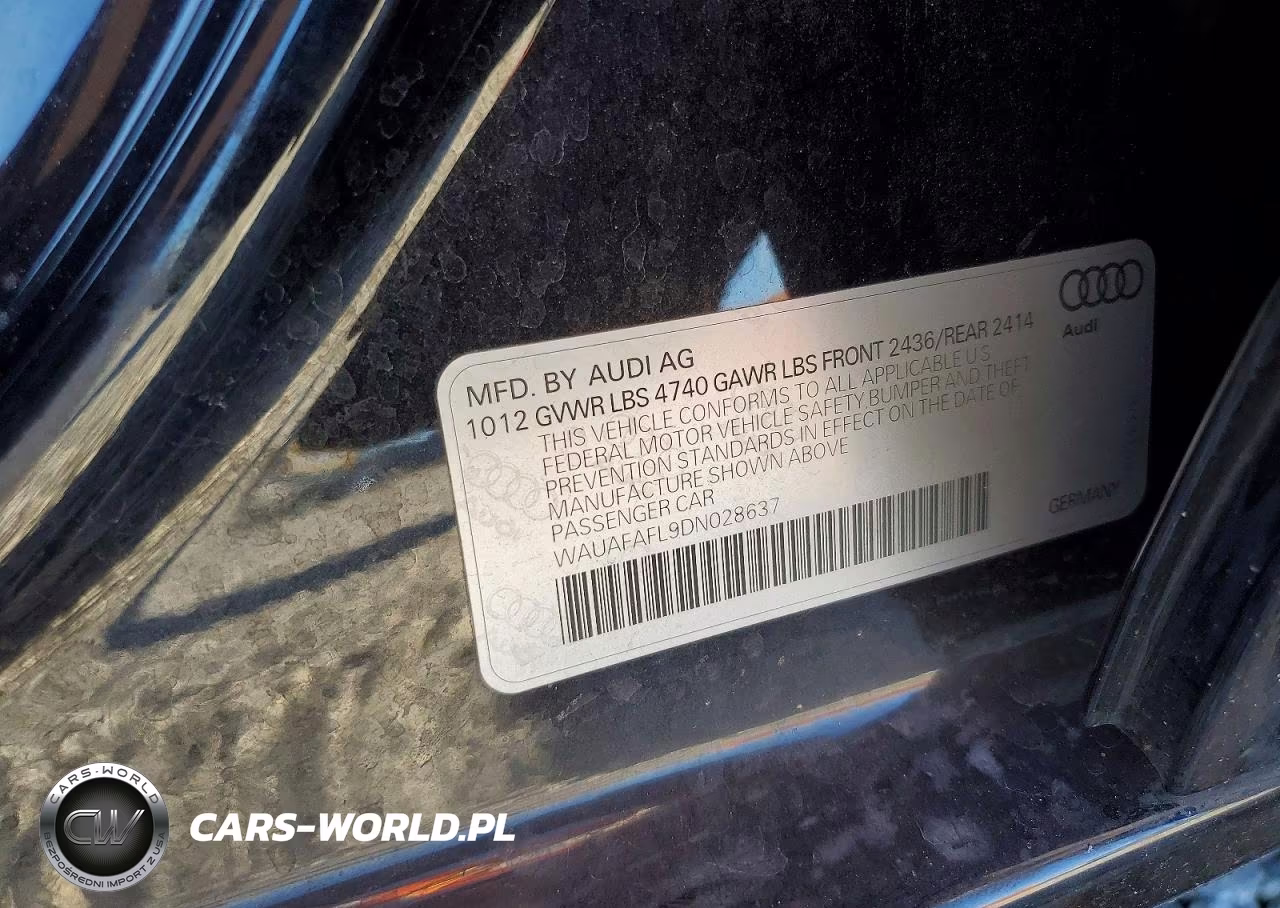 2013 Audi A4 Premium VIN:WAUAFAFL9DN028637 - 12