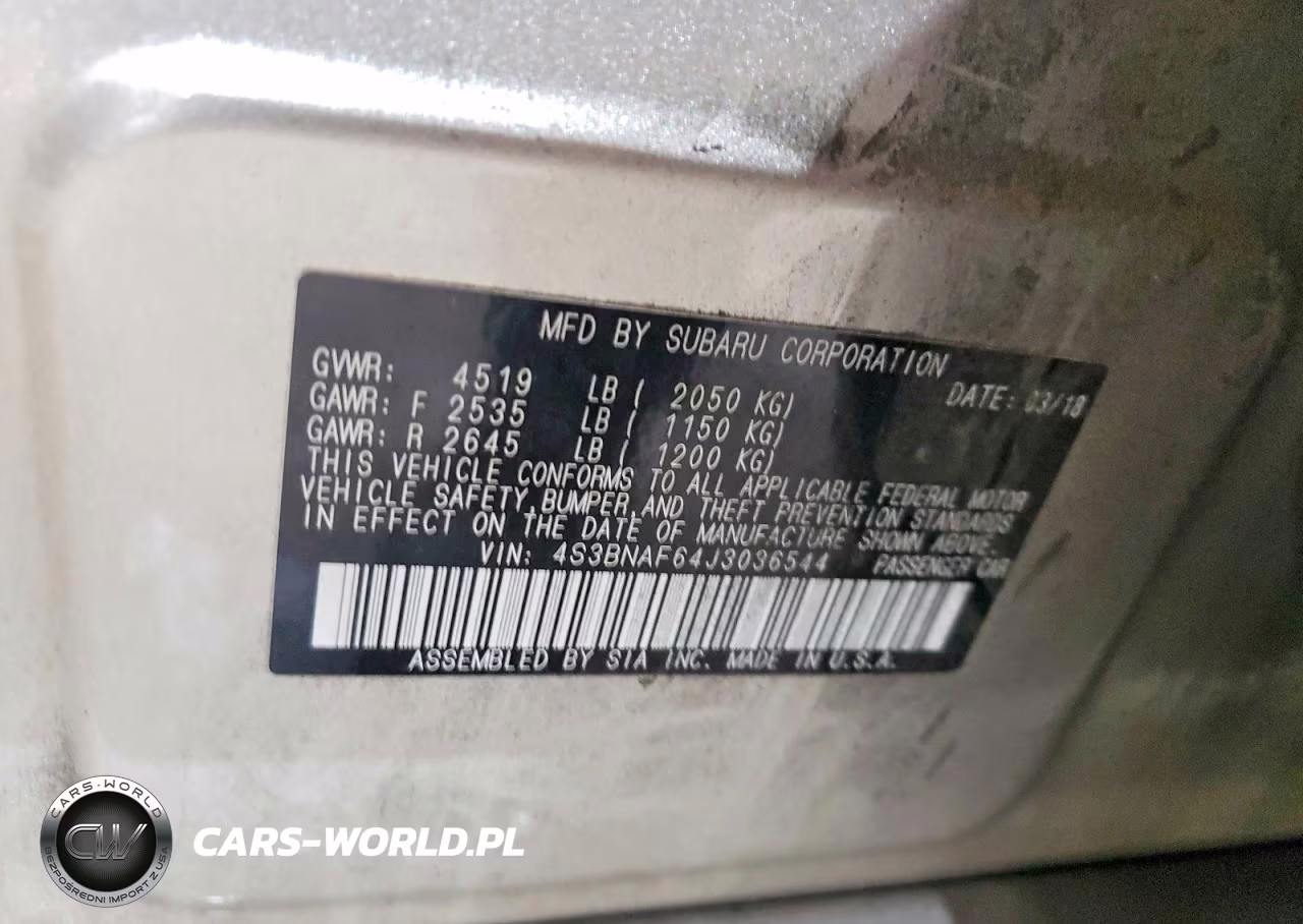 2018 Subaru Legacy 2.5I Premium VIN:4S3BNAF64J3036544 - 13