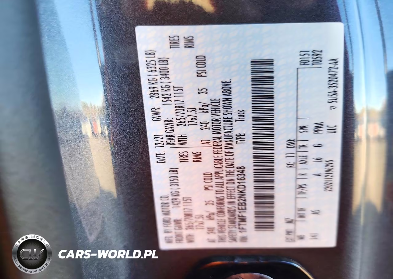 2022 Ford F150 VIN:1FTMF1EB2NKD16348 - 12