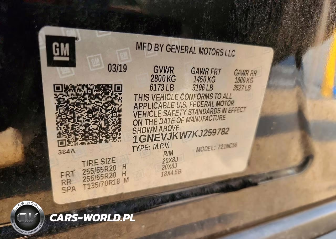 2019 Chevrolet Traverse High Country VIN:1GNEVJKW7KJ259782 - 13