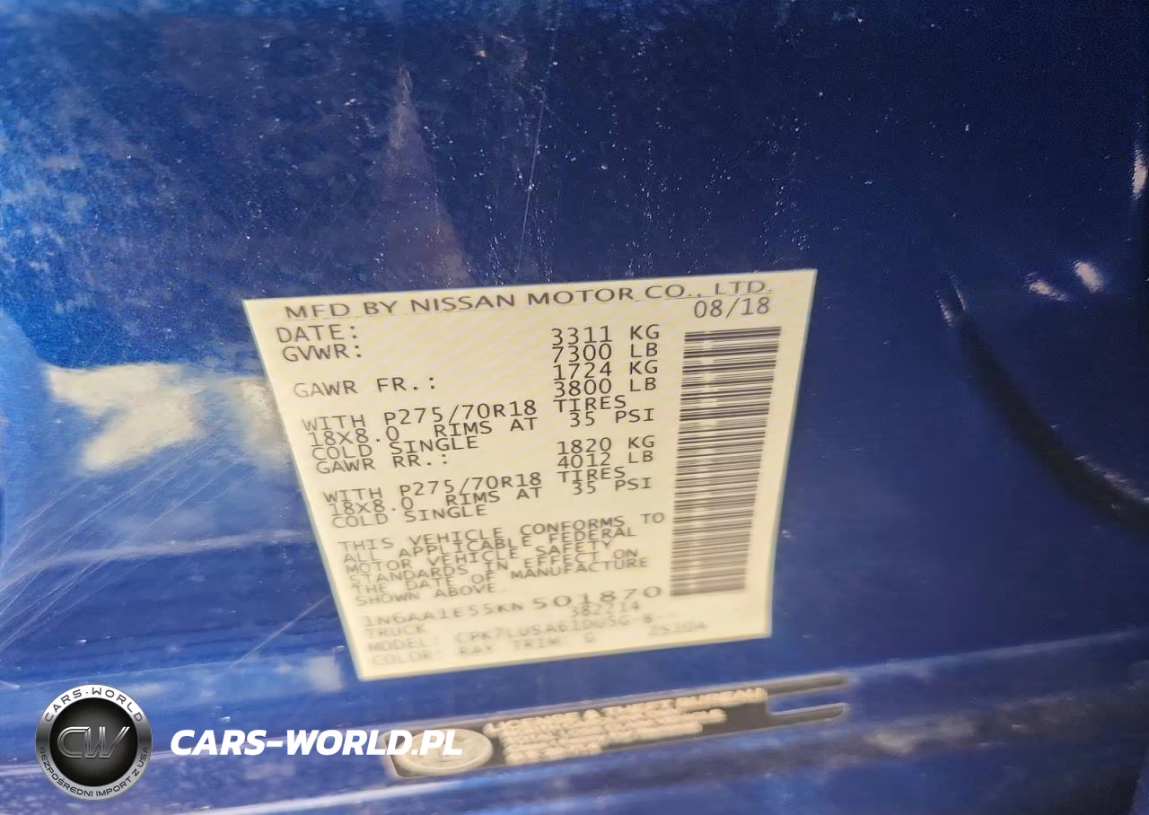 2019 Nissan Titan Pro-4X VIN:1N6AA1E55KN501870 - 12