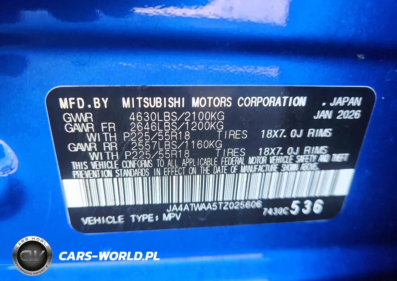 2026 Mitsubishi Eclipse Cross Se VIN:JA4ATWAA5TZ025606 - 12
