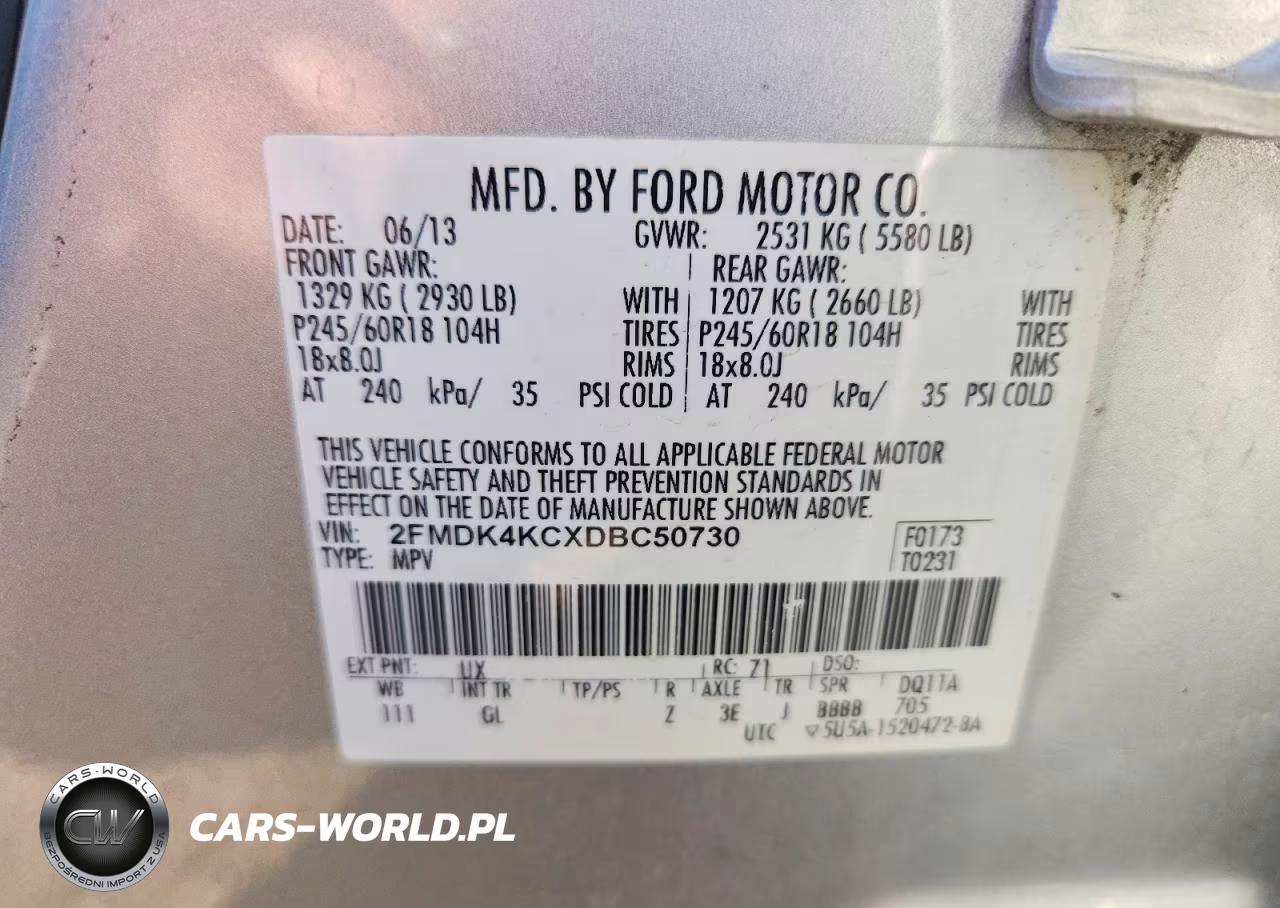 2013 Ford Edge Limited VIN:2FMDK4KCXDBC50730 - 13