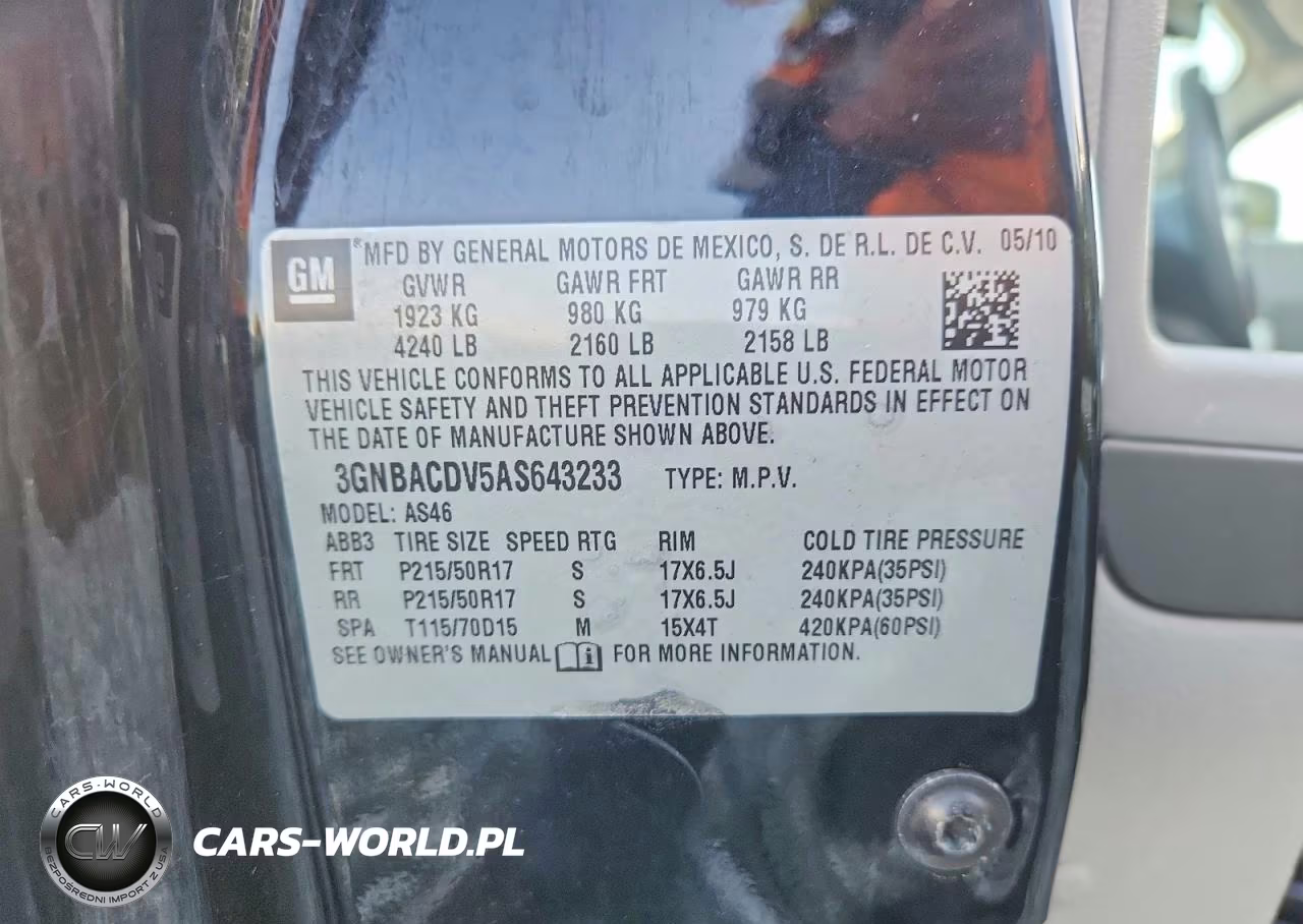 2010 Chevrolet Hhr Lt VIN:3GNBACDV5AS643233 - 12