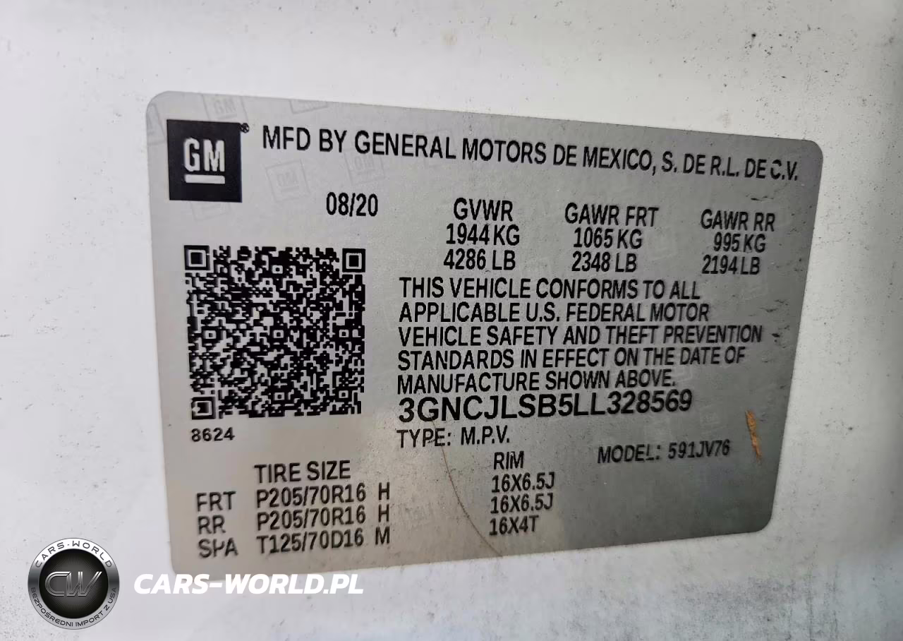 2020 Chevrolet Trax 1Lt VIN:3GNCJLSB5LL328569 - 13