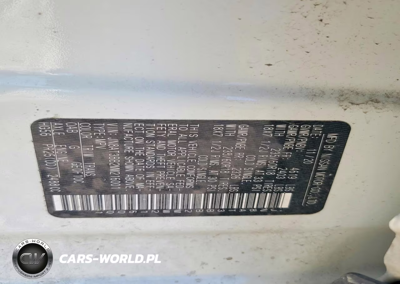 2021 Nissan Rogue Sv VIN:JN8AT3BB2MW216001 - 14
