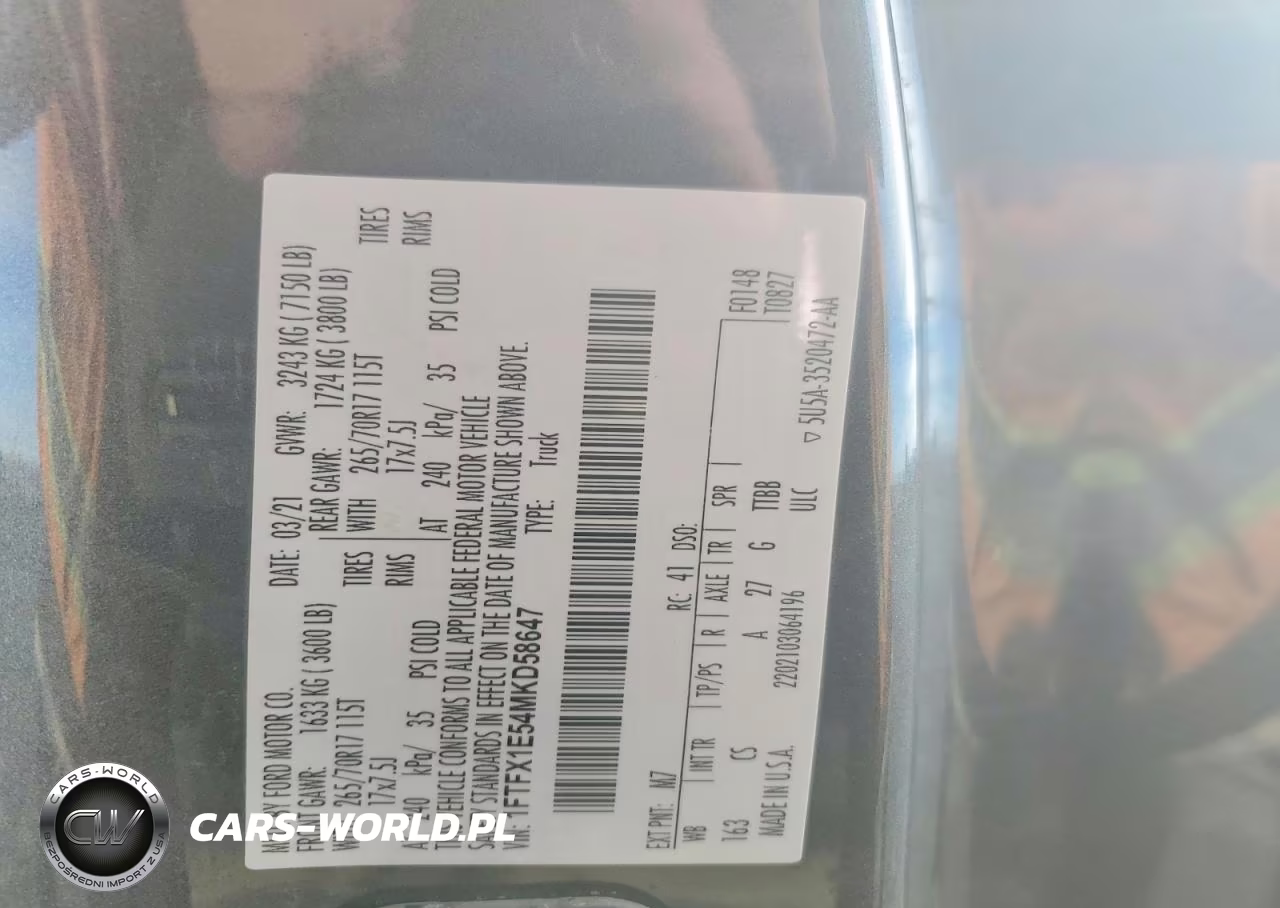 2021 Ford F150 Super Cab VIN:1FTFX1E54MKD58647 - 12