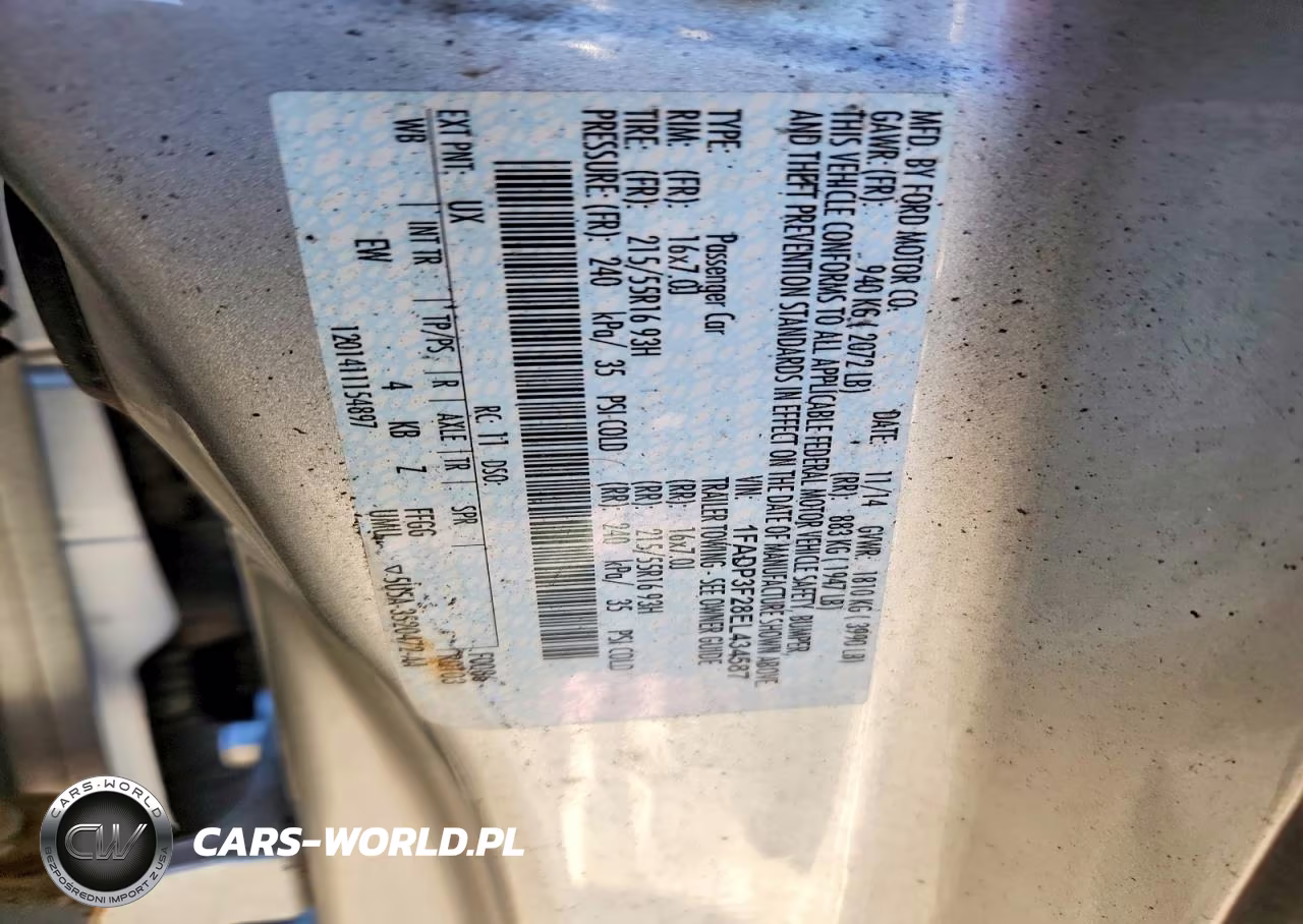 2014 Ford Focus Se VIN:1FADP3F28EL434587 - 12